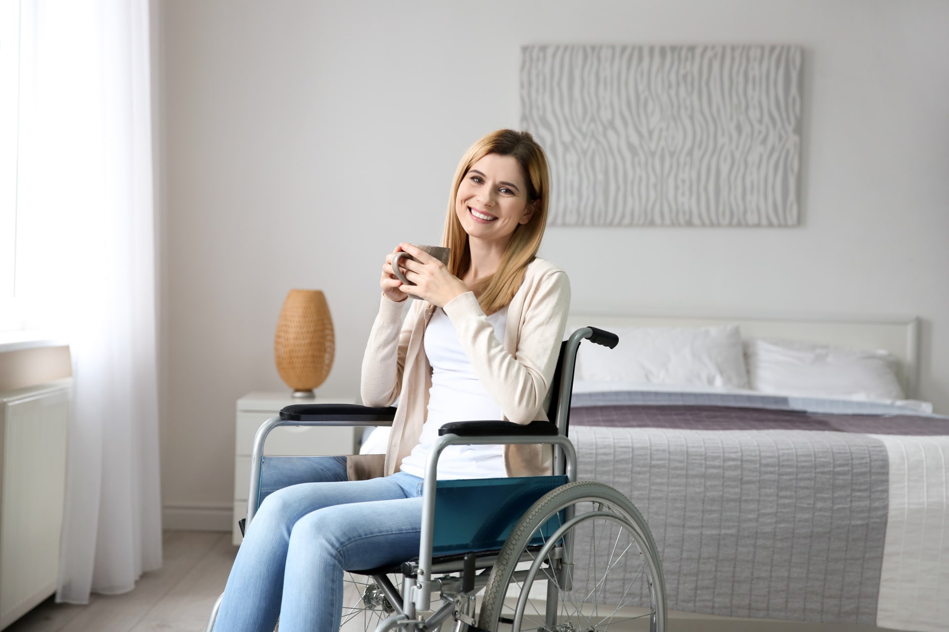 Young woman in a wheelchair